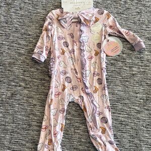 Kids One Piece Pajama  set milkberry cowgirl set